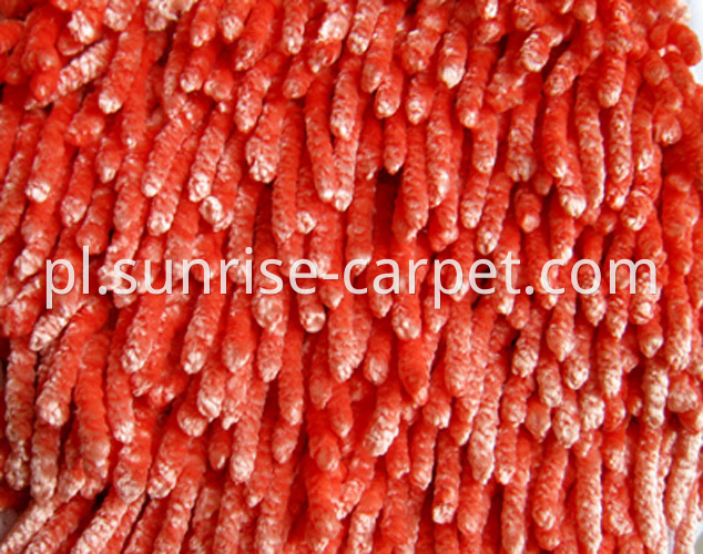 Chenille Rugs with Shining Polyester fushia